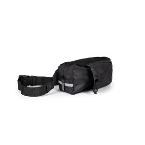 DELFOS POUCH SHINY. Midjeväska av 300D med återvunnen polyester (blank yta) och 600D medåtervunnen polyester med reflekterande element och foder av 210D återvunnet polyester, miniatyr 2