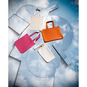 MERIDA. Väska (220 g/ m²) i bomull (50%), återvunnen bomull (30%) och polyester (20% rPET), miniatyr 4