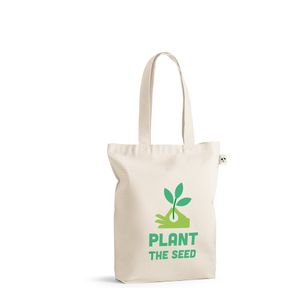 GIRONA. Väska i bomull (50%), återvunnen bomull (30%) och polyester (20% rPET) (220 g/ m²), miniatyr 5