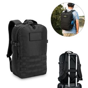 EDINBURGH BPACK. Ryggsäck i militärstil i 600D, återvunnen polyester med hög densitet och foder i 210D återvunnen polyester 17.3', miniatyr 1