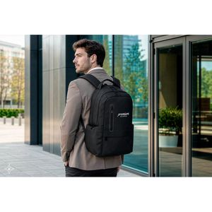 BOSTON SOLID. Laptopryggsäck (17 tum) i 150D nylon med 2 vadderade fack, miniatyr 4
