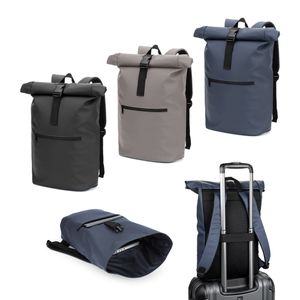 PORTLAND. PU-ryggsäck med roll-top och en 16" laptopficka, miniatyr 1