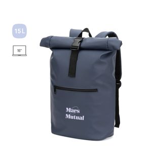 PORTLAND. PU-ryggsäck med roll-top och en 16" laptopficka, miniatyr 4