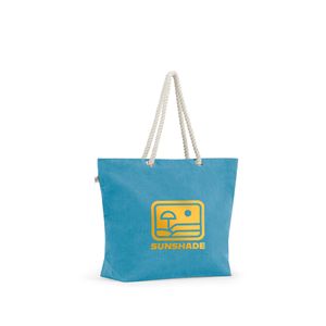 ATHENS. Strandväska i återvunnen bomull (70 %) och återvunnen polyester (30 %) (220 g/m²), miniatyr 3