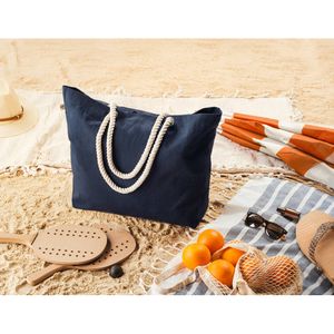 ATHENS. Strandväska i återvunnen bomull (70 %) och återvunnen polyester (30 %) (220 g/m²), miniatyr 4