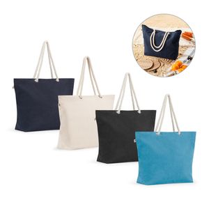 ATHENS. Strandväska i återvunnen bomull (70 %) och återvunnen polyester (30 %) (220 g/m²)