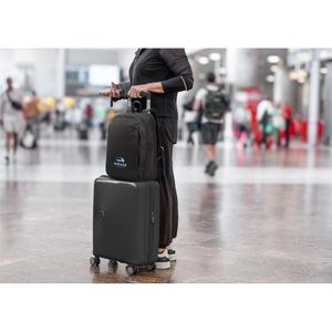 UDINE. Ryggsäck med ett helt öppningsbart fack i högdensitets 300D återvunnen polyester 16", miniatyr 3