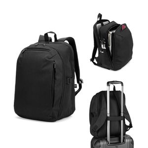 UDINE. Ryggsäck med ett helt öppningsbart fack i högdensitets 300D återvunnen polyester 16", miniatyr 1