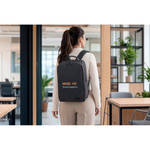 GLASGOW. Laptopryggsäck (17 tum) tillverkad av högdensitets 600D återvunnen polyester (20L), miniatyr 4