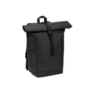 OSASCO BPACK. Ryggsäck med rulltopp och dragkedja som gör att toppen kan rullas upp för att passa ryggsäckens volym, tillverkad av 600D återvunnen polyester, miniatyr 5