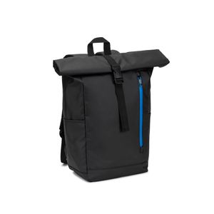 OSASCO BPACK. Ryggsäck med rulltopp och dragkedja som gör att toppen kan rullas upp för att passa ryggsäckens volym, tillverkad av 600D återvunnen polyester, miniatyr 6