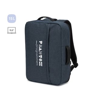 NIAMEY. 15.6" laptopryggsäck i högdensitets 300D återvunnen polyester, miniatyr 3