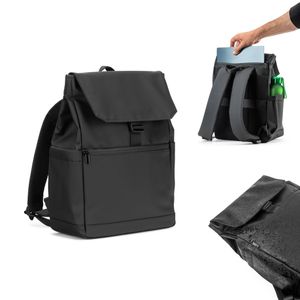 AZORES BAG. Laptopryggsäck (16") i PU, med lock som täcker alla fack, miniatyr 1