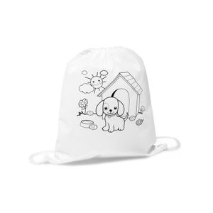 DRAWS. Barnväska med gympapåse för färgläggning (80 g/m²), miniatyr 5