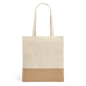 MERCAT. Påse i 100 % bomull (160 g/m²) med imiterade jutedetaljer, miniatyr 5