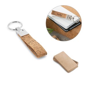 CORKS. Nyckelring av kork och metall, miniatyr 1