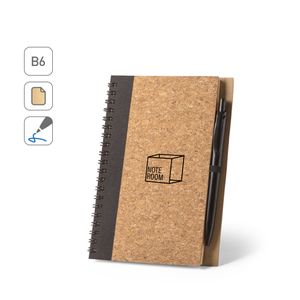 VICENTE. B6 anteckningsblock i kork och återvunnen polyester (100% rPET) med kulspetspenna, miniatyr 5
