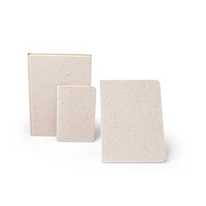 ORGANIC SEMI-RIGID. Anteckningsblock A5 med halvstyvt omslag tillverkat av organiskt elefantmaterial (80%), miniatyr 5