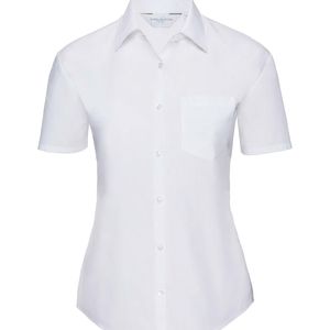Ladies´ Short Sleeve Polycotton Easy Care Poplin S, miniatyr 1