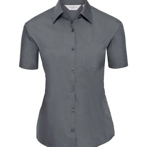 Ladies´ Short Sleeve Polycotton Easy Care Poplin S