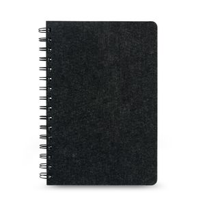 MISHIMA. A5 anteckningsblock med halvhårt omslag i återvunnen filt (100 % rPET) med ringar och linjerade sidor, miniatyr 2