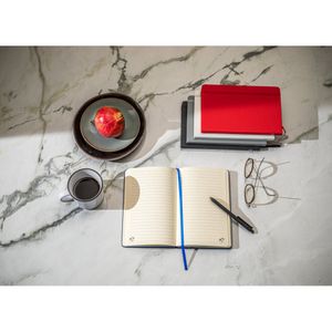 CAMPUS. A5 inbunden anteckningsblock i PU (35 % återvunnen) med linjerade sidor 100 % återvunnet, miniatyr 4