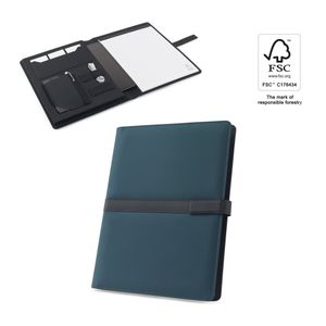 SANDERSON FOLDER. A4-mapp i PU (50 % återvunnet) med magnetisk stängning och anteckningsblock med linjerade sidor, miniatyr 1