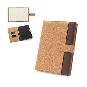 FIELDING. A5-mapp i kork och återvunnen polyester (100 % rPET) med avtagbart anteckningsblock