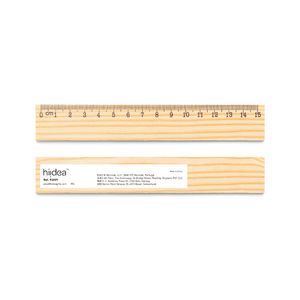 WESLEY 15. Linjal i furu med 15 cm skala, miniatyr 1