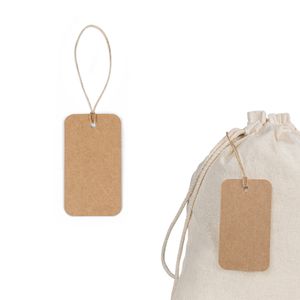 LABEL RECTANGULAR. Etikett tillverkad av 100 % återvunnet papper (700 g/m²) i rektangulär form