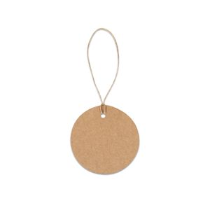 LABEL ROUND. Rund etikett tillverkad av 100 % återvunnet papper (700 g/m²)