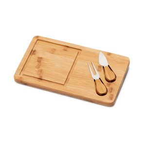 WOODS. Bambuostbräde med 2 tillbehör av bambu och rostfritt stål, miniatyr 6