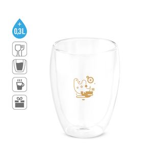 MACHIATO DUO. Set med 2 borosilikatglas muggar