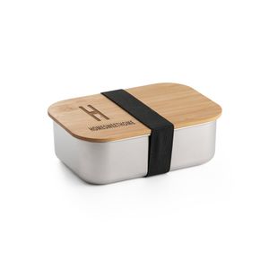 SHINO. Lunchlåda. 800 ml matlåda i rostfritt stål med bambulock, miniatyr 3