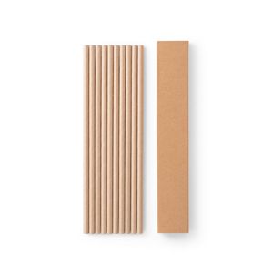 LAMONE. Set av 10 kraft papper sugrör, miniatyr 5