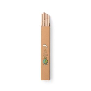 LAMONE. Set av 10 kraft papper sugrör, miniatyr 2