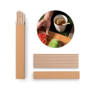 LAMONE. Set av 10 kraft papper sugrör, miniatyr 1