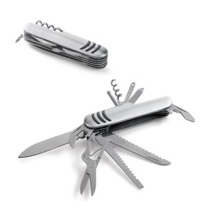 KAPRUN. Multifunktionell fickkniv tillverkad av rostfritt stål och metall, miniatyr 1