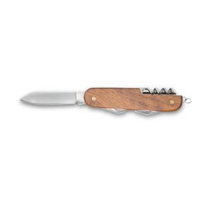 BELPIANO. Multifunktionell fickkniv i rostfritt stål och trä, miniatyr 2