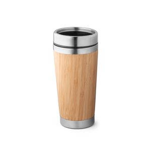 PIETRO. Bambu och rostfritt stål termosmugg 500 ml, miniatyr 6
