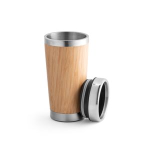 PIETRO. Bambu och rostfritt stål termosmugg 500 ml, miniatyr 2