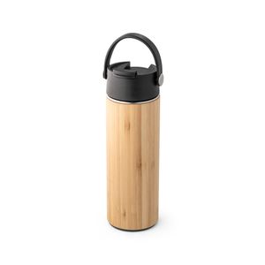 LAVER. Termosflaska i bambu, rostfritt stål och PP 440 mL, miniatyr 6