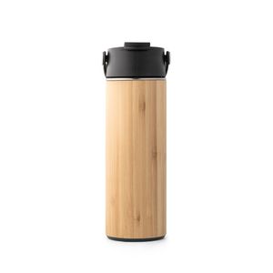 LAVER. Termosflaska i bambu, rostfritt stål och PP 440 mL, miniatyr 2