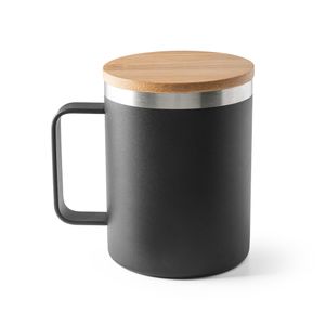 LAUDA. Mugg i 90 % återvunnet rostfritt stål med bambulock 420 mL, miniatyr 2