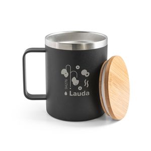 LAUDA. Mugg i 90 % återvunnet rostfritt stål med bambulock 420 mL, miniatyr 4