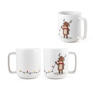 REINDEER. Mugg med jultryck 330 mL, miniatyr 1