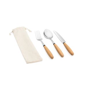 BOULUD. 3-delat set i akaciaträ, miniatyr 5