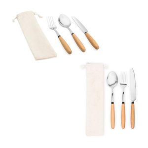 BOULUD. 3-delat set i akaciaträ, miniatyr 1