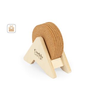 PLYCORK. Stativ i plywood med 6 korkunderlägg, miniatyr 5