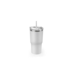 JOYNER M. Kompakt termosmugg i rostfritt stål (91 % återvunnen) med vakuumisolerad dubbelvägg och matt yta, 600 ml, miniatyr 7